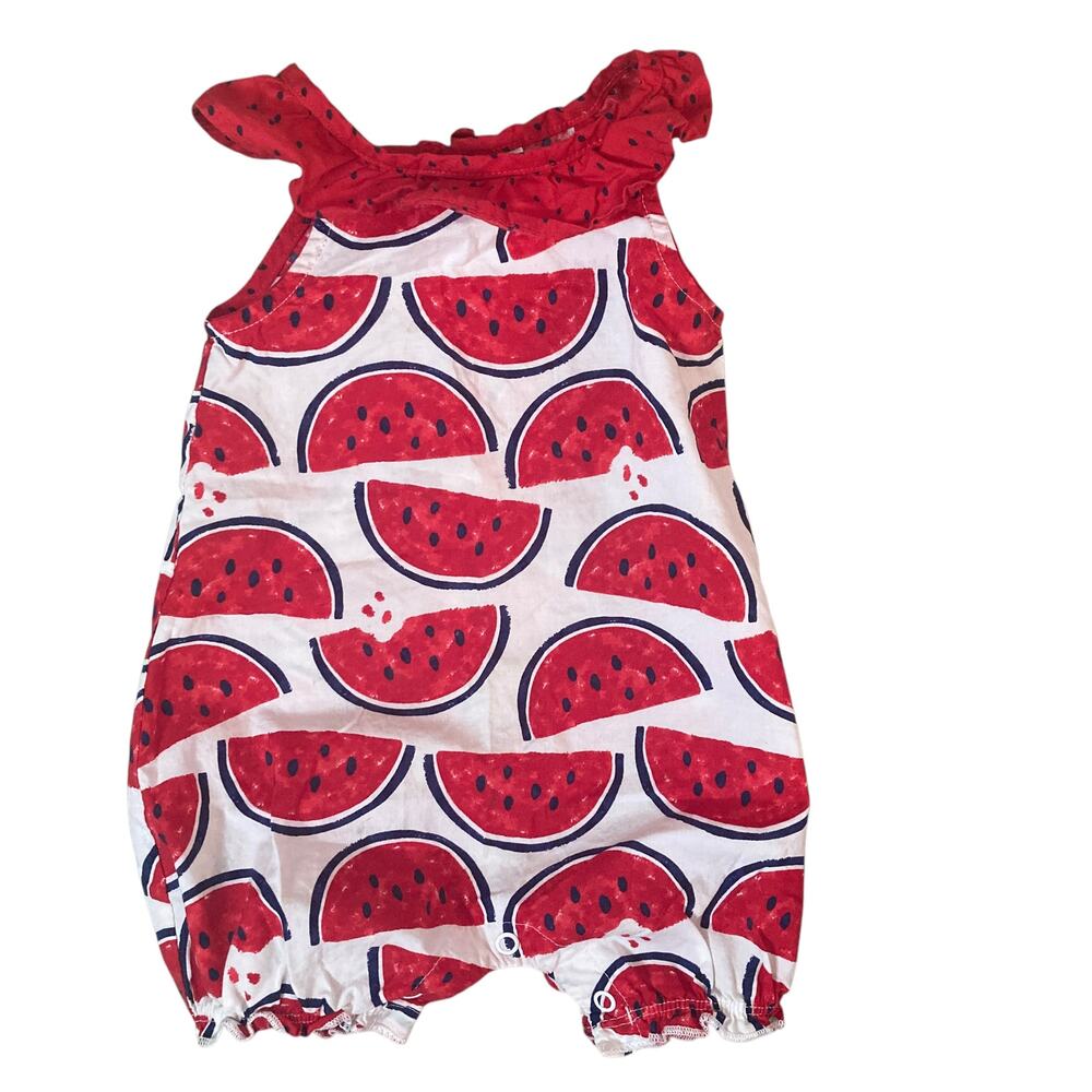 Carter's Romper Girls 6M Watermelon Pattern Just One You  Babies
